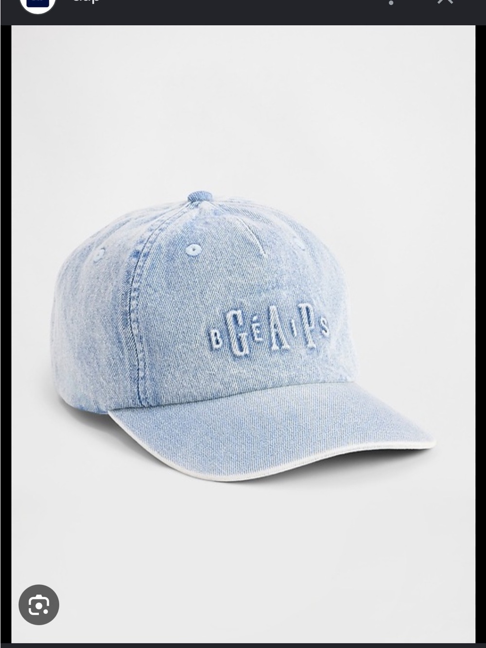 Gap x beis denim adjustable hat one size